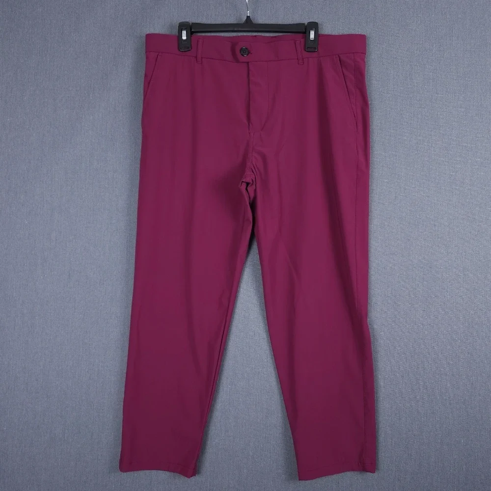 Greyson Montauk Trousers Men 36x32 (Fits 36x25) Purple Stretch Performance Chino